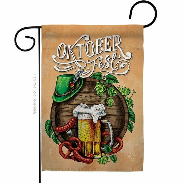 Patio Trasero Oktoberfest Festival Beverages Beer 13 x 18.5 in. Double-Sided Decorative Vertical Garden Flags for PA3914382